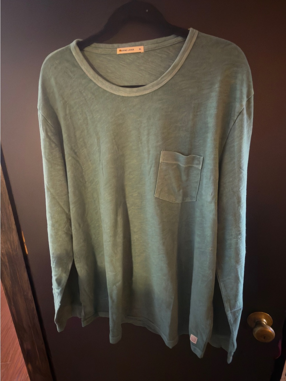 Marine Layer Washed Sage Green Crewneck Tee